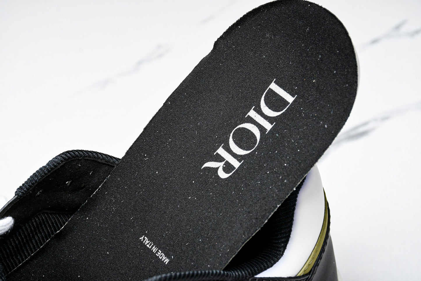 D1or B27 Low Galaxy Leather 'Black White Green'