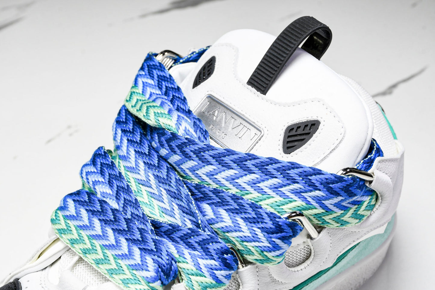 Lanvin Curb Sneaker 'White Blue'