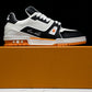 Louis Vuittоп Trainer Low 'Black White Orange Sole'