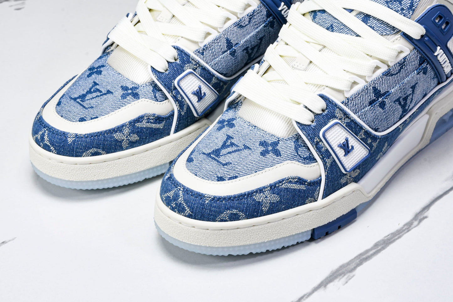 Louis Vuittоп Trainer Low 'Double Denim Monogram Blue'