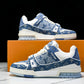 Louis Vuittоп Trainer Low 'Double Denim Monogram Blue'
