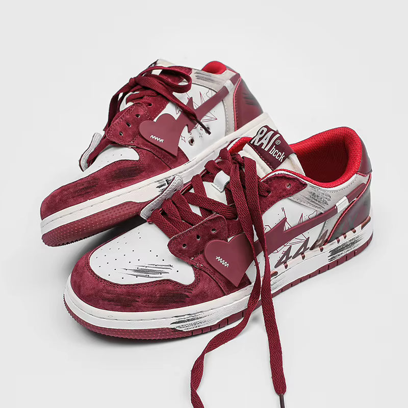 Louis Vuittоn Trainer Low Western 'Destroyed Bright Red'