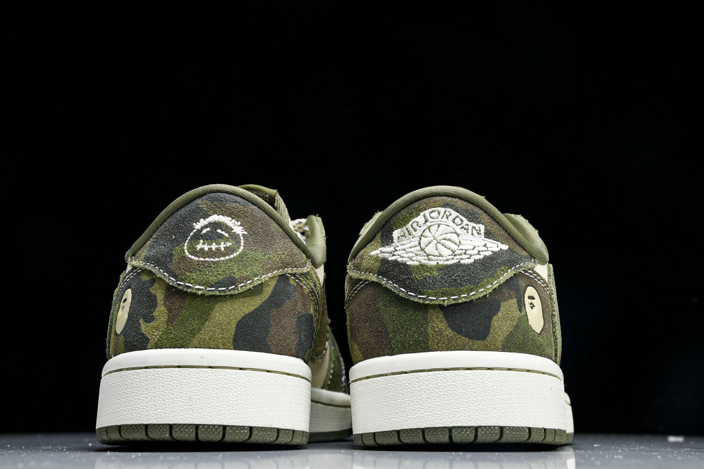 Travis Scott AJ1 Low x BAPE 'Camo' (Custom) - UK 7.5 / US 8.5 / EU 42