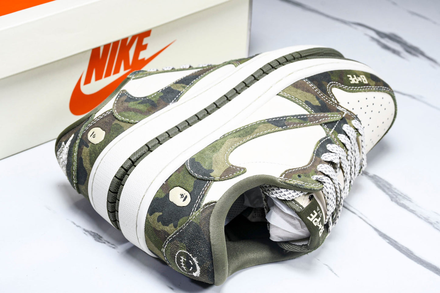 Travis Scott AJ1 Low x BAPE 'Camo' (Custom) - UK 7.5 / US 8.5 / EU 42