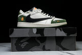 Travis Scott AJ1 Low x BAPE 'Green Black' (Custom)