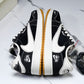 Travis Scott AJ1 Low x Stussy 'Black White Gum' (Custom) - UK 7.5 / US 8.5 / EU 42