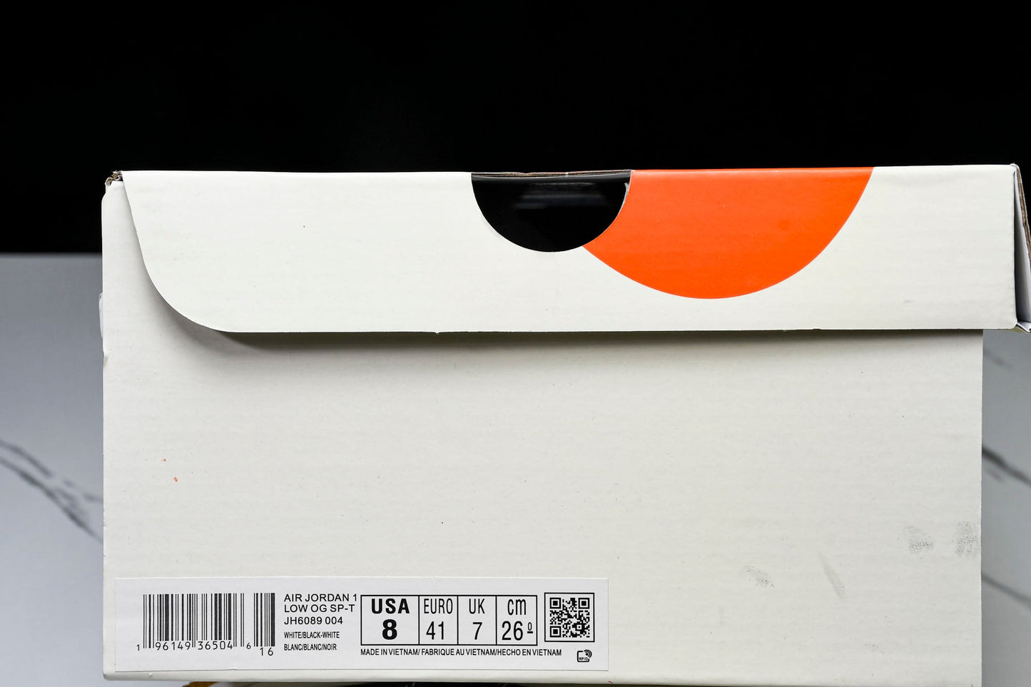 Travis Scott AJ1 Low x Stussy 'Black White Gum' (Custom) - UK 7.5 / US 8.5 / EU 42