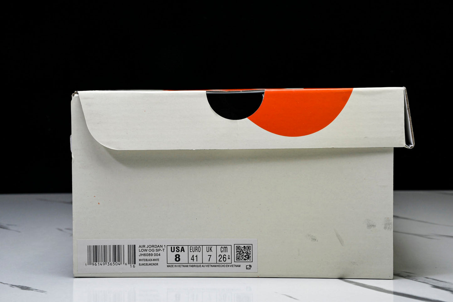 Travis Scott AJ1 Low x Stussy 'Black White Gum' (Custom) - UK 7.5 / US 8.5 / EU 42