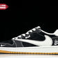 Travis Scott AJ1 Low x Stussy 'Black White Gum' (Custom) - UK 7.5 / US 8.5 / EU 42
