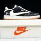 Travis Scott AJ1 Low x Stussy 'Black White Gum' (Custom) - UK 7.5 / US 8.5 / EU 42