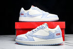 Travis Scott AJ1 Low x Supreme 'Baby Blue' (Custom)