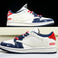 Travis Scott AJ1 Low x Supreme 'Red Navy' (Custom)
