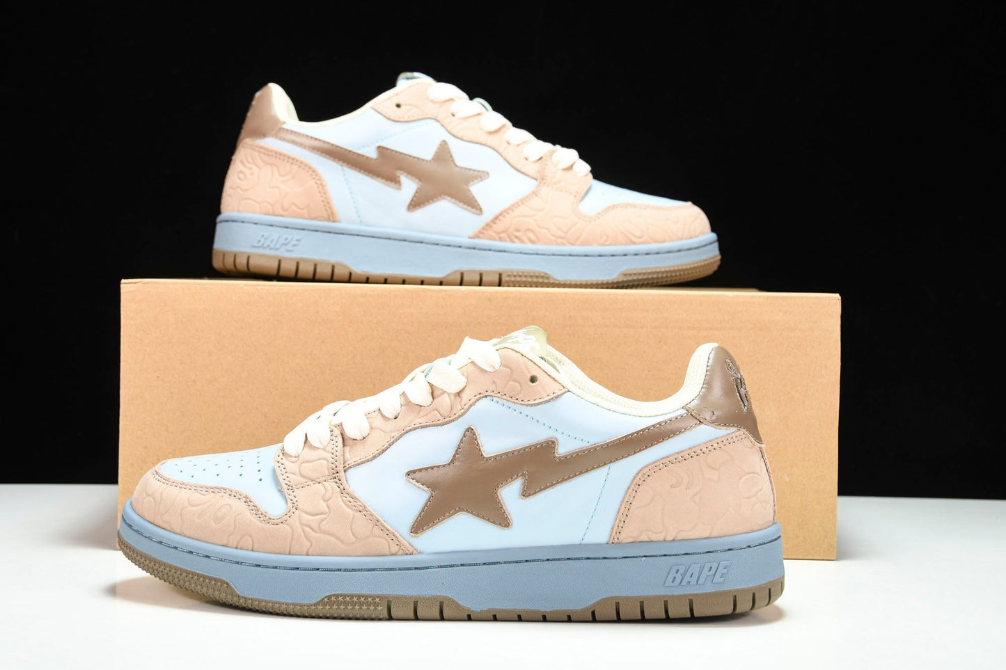 A Bathing Ape Bape Court Sta ‘Beige Blue’