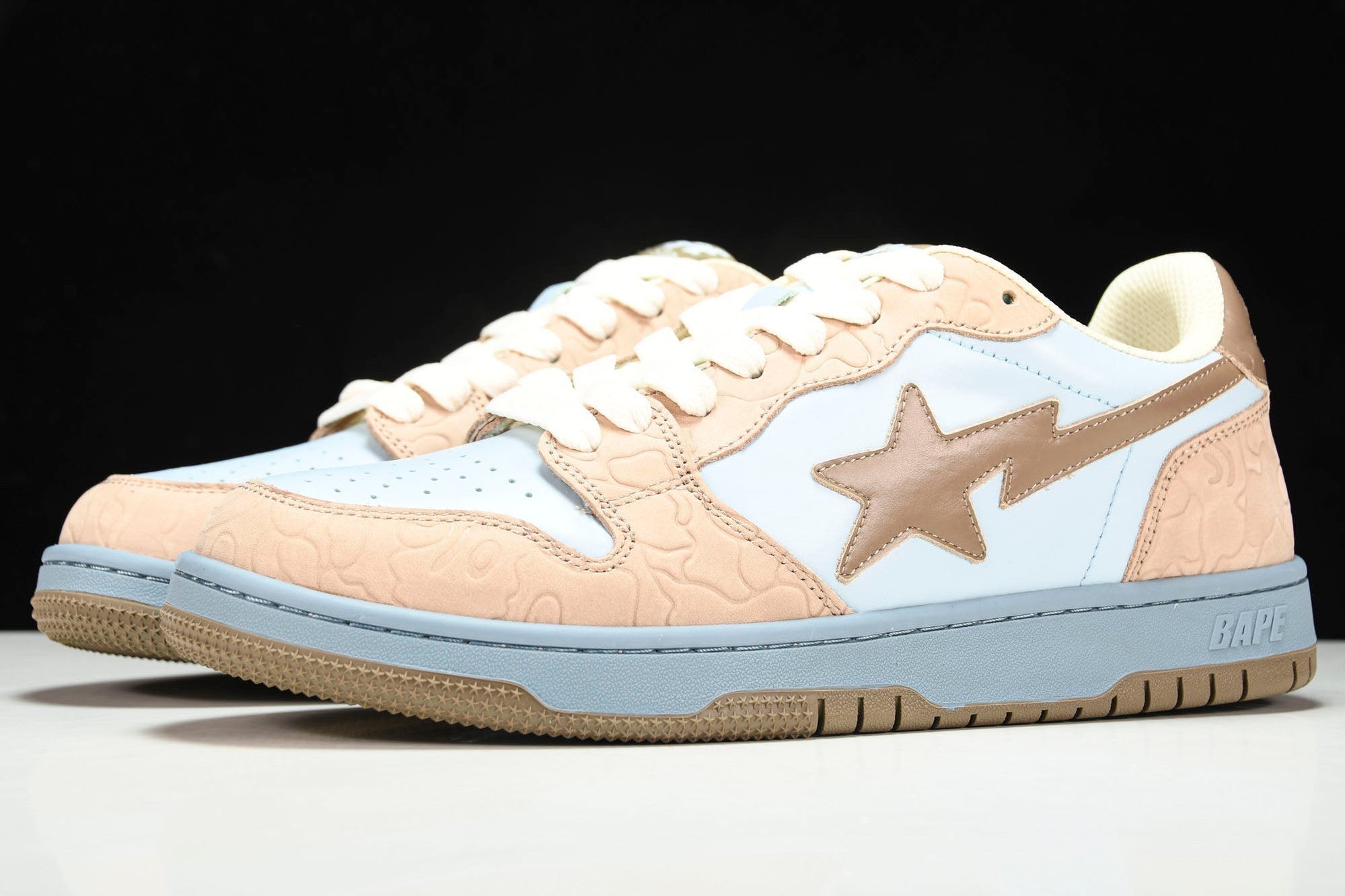 A Bathing Ape Bape Court Sta ‘Beige Blue’