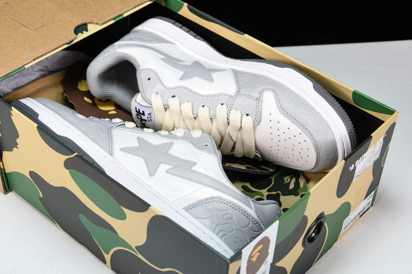 A Bathing Ape Bape Court Sta ‘Light Grey Cream’