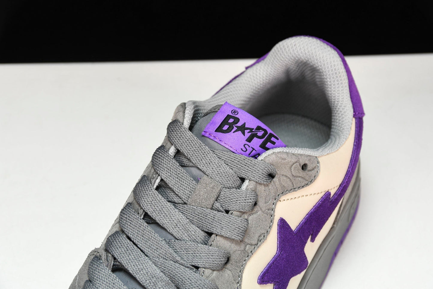 A Bathing Ape Bape Court Sta ‘Mist Grey Royal Purple’