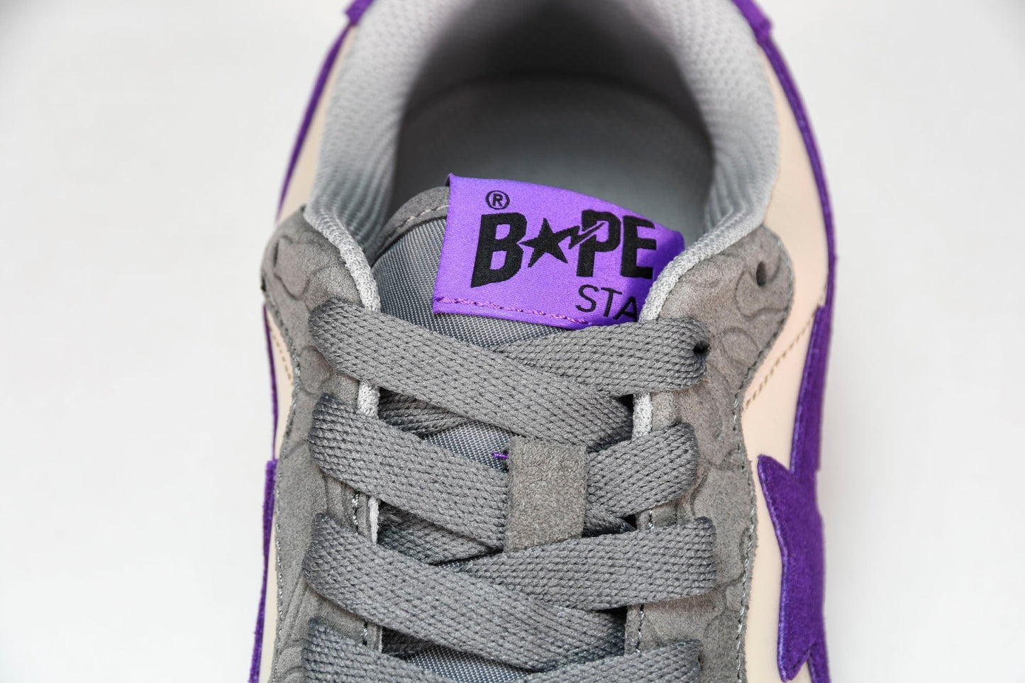 A Bathing Ape Bape Court Sta ‘Mist Grey Royal Purple’