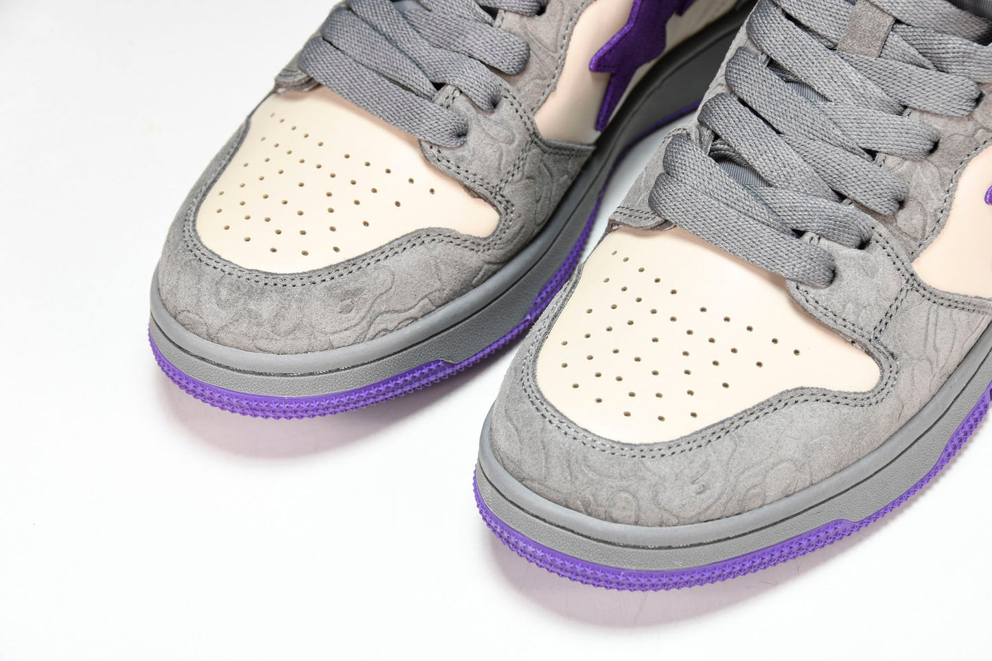 A Bathing Ape Bape Court Sta ‘Mist Grey Royal Purple’