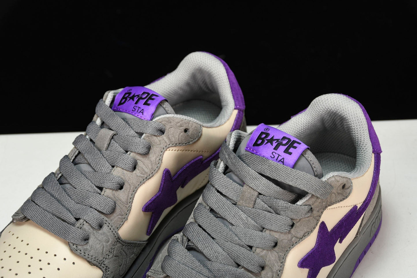 A Bathing Ape Bape Court Sta ‘Mist Grey Royal Purple’