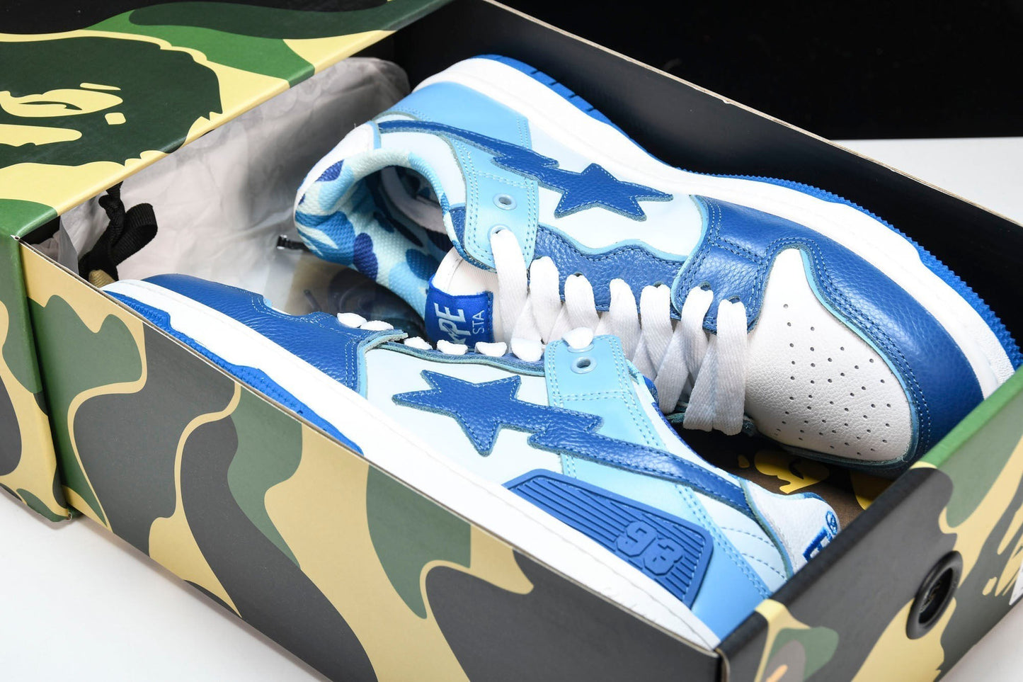 A Bathing Ape Bape SK8 Sta 'ABC Camo - Blue'