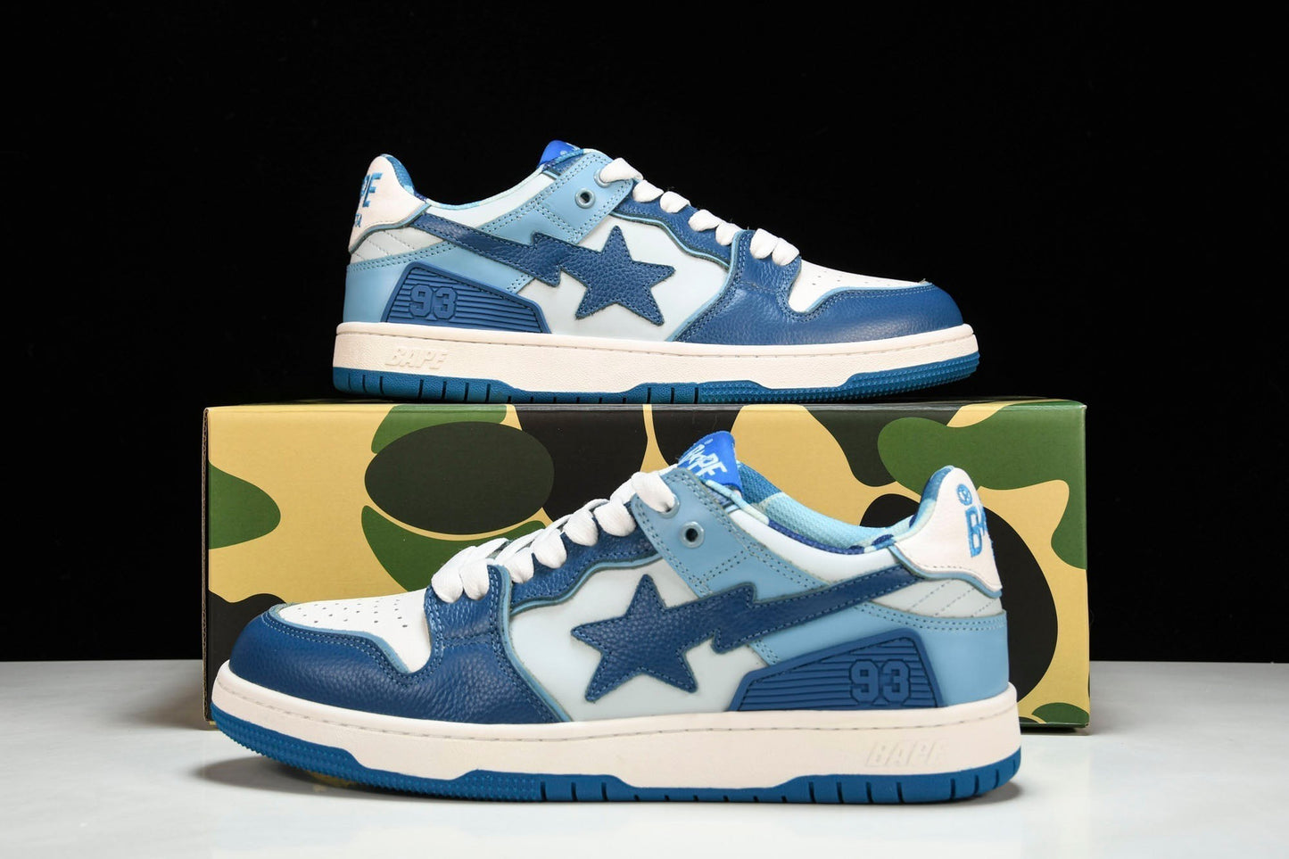 A Bathing Ape Bape SK8 Sta 'ABC Camo - Blue'