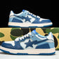 A Bathing Ape Bape SK8 Sta 'ABC Camo - Blue' - UK W 3 (M 3.5) / US W 5.5 (M 4) / EU 36