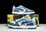 A Bathing Ape Bape SK8 Sta 'ABC Camo - Blue' - UK W 3 (M 3.5) / US W 5.5 (M 4) / EU 36