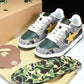 A Bathing Ape Bape SK8 Sta 'Grey Mustard Yellow'