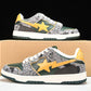 A Bathing Ape Bape SK8 Sta 'Grey Mustard Yellow'