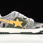 A Bathing Ape Bape SK8 Sta 'Grey Mustard Yellow'