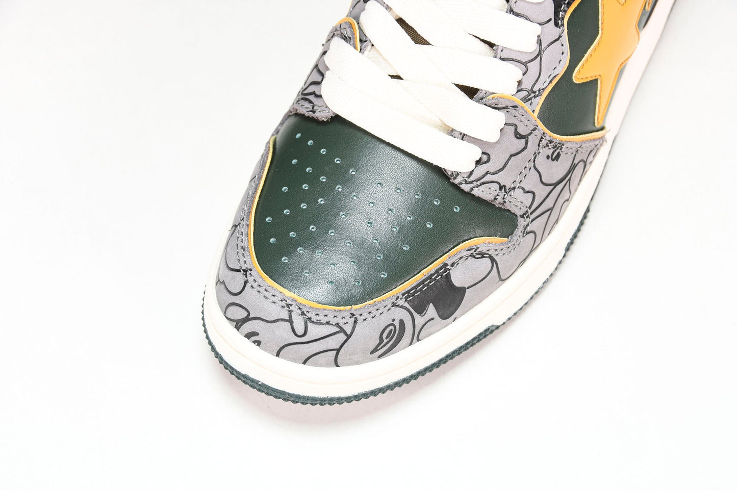 A Bathing Ape Bape SK8 Sta 'Grey Mustard Yellow'