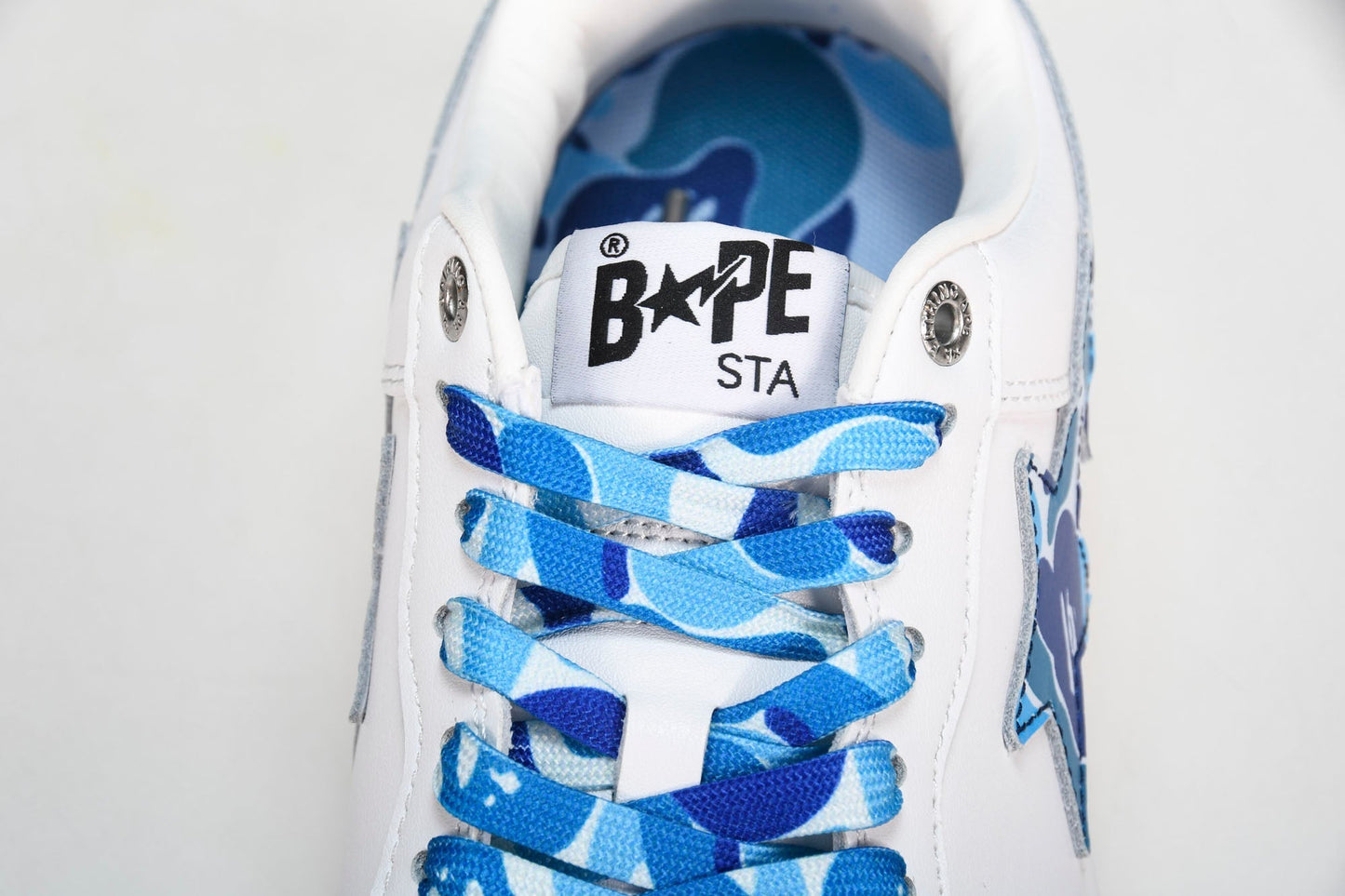 A Bathing Ape Bape Sta 'White ABC Camo - Blue' - UK 8 / US 9 / EU 42.5