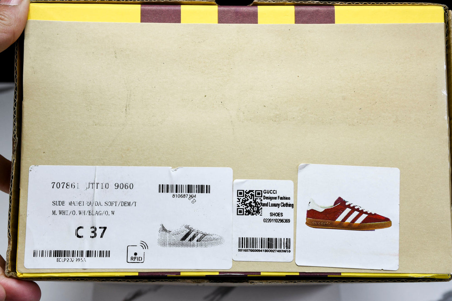 Guссi x Gazelle 'Red Velvet' - UK 7.5 / US 8 / EU 41