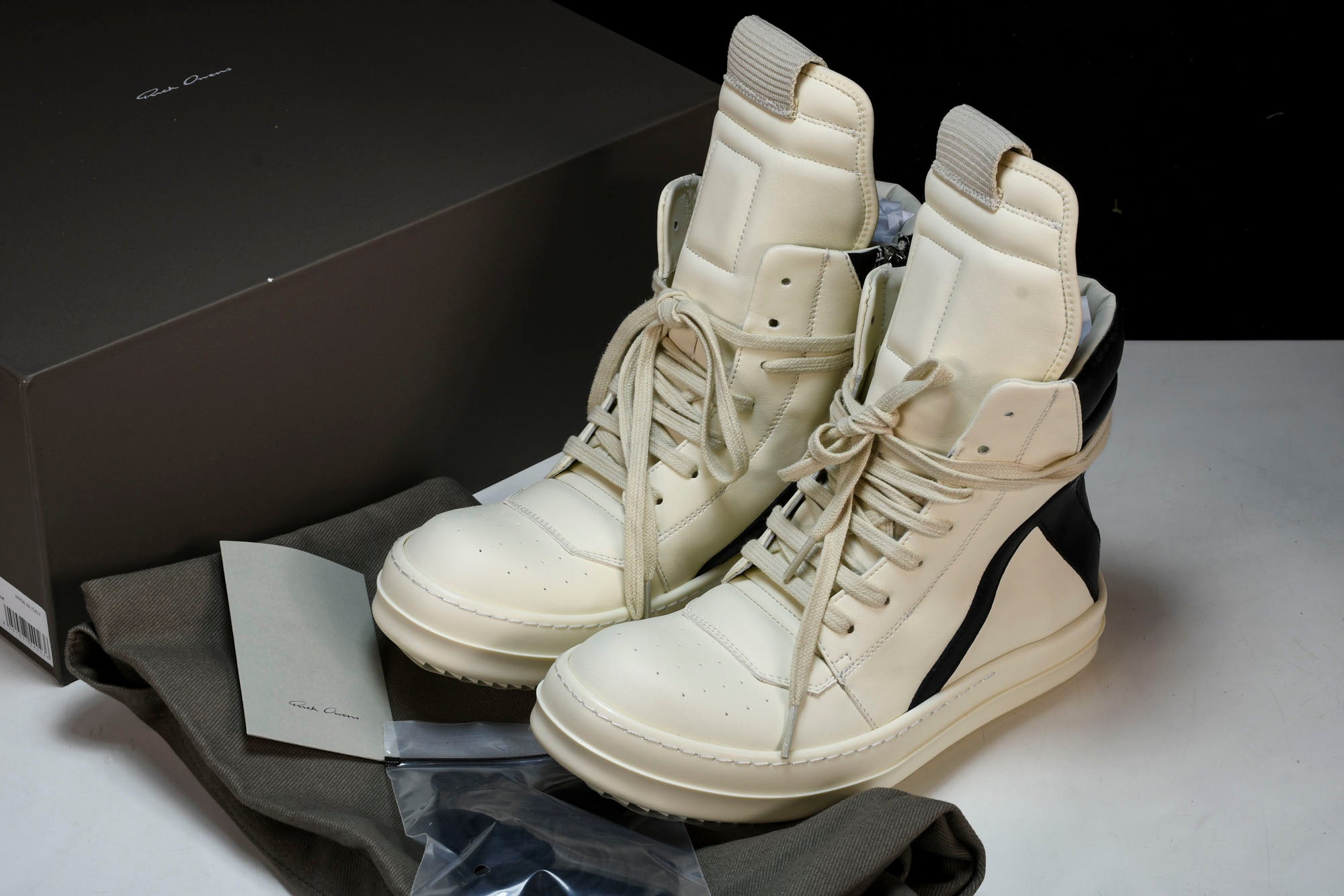 Rick Owens Geobasket 'Milk' – Drip Locker UK