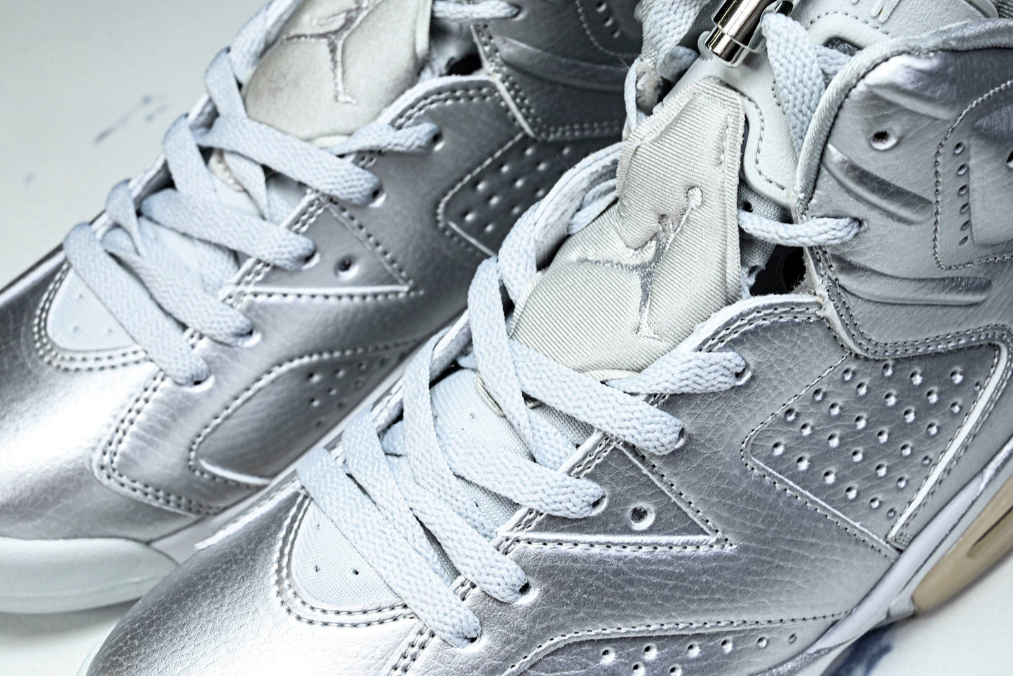 AJ6 Retro x PSG 'Metallic Silver'