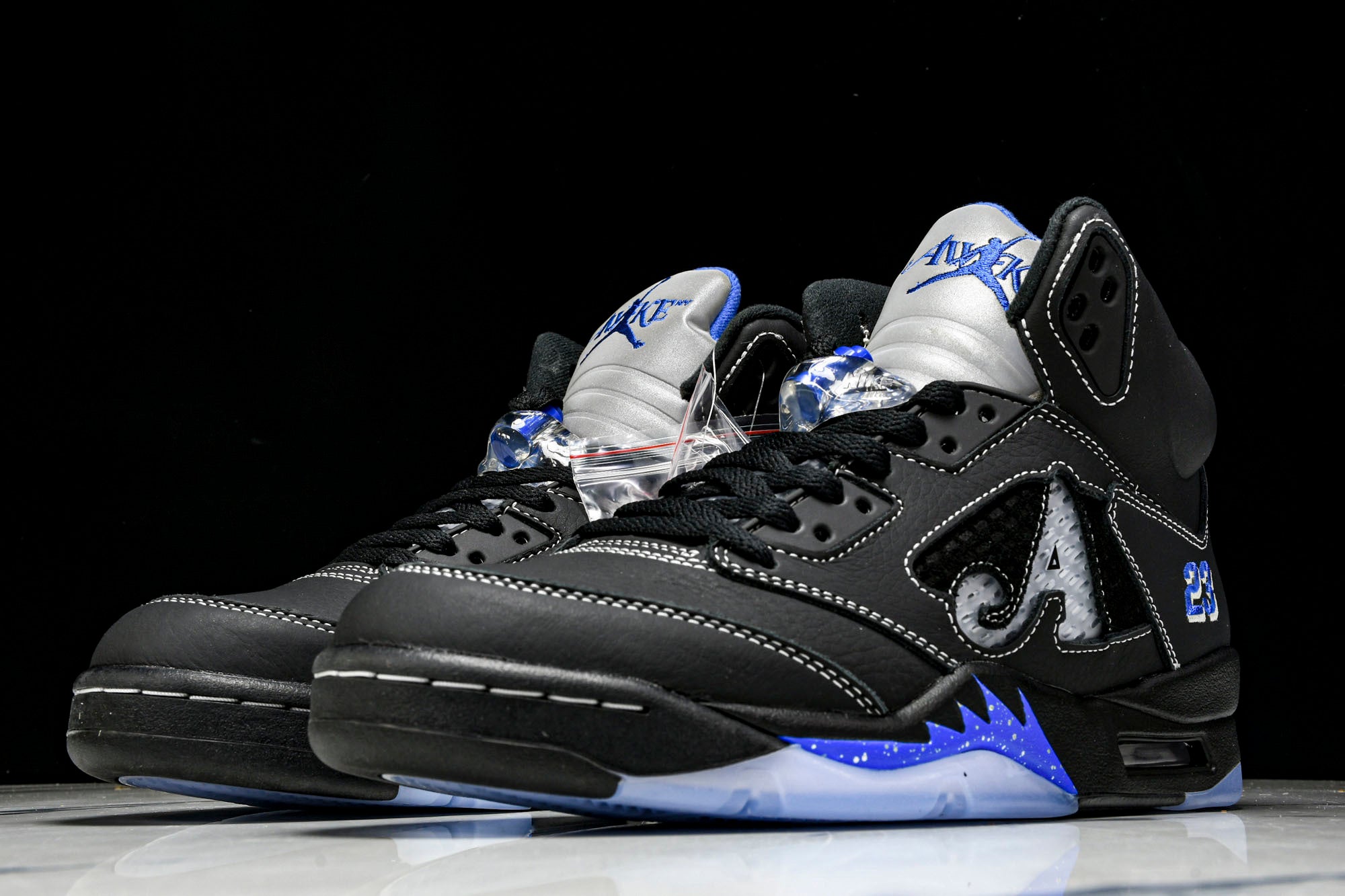 AJ5 Retro x Awake NY 'Black Racer Blue'