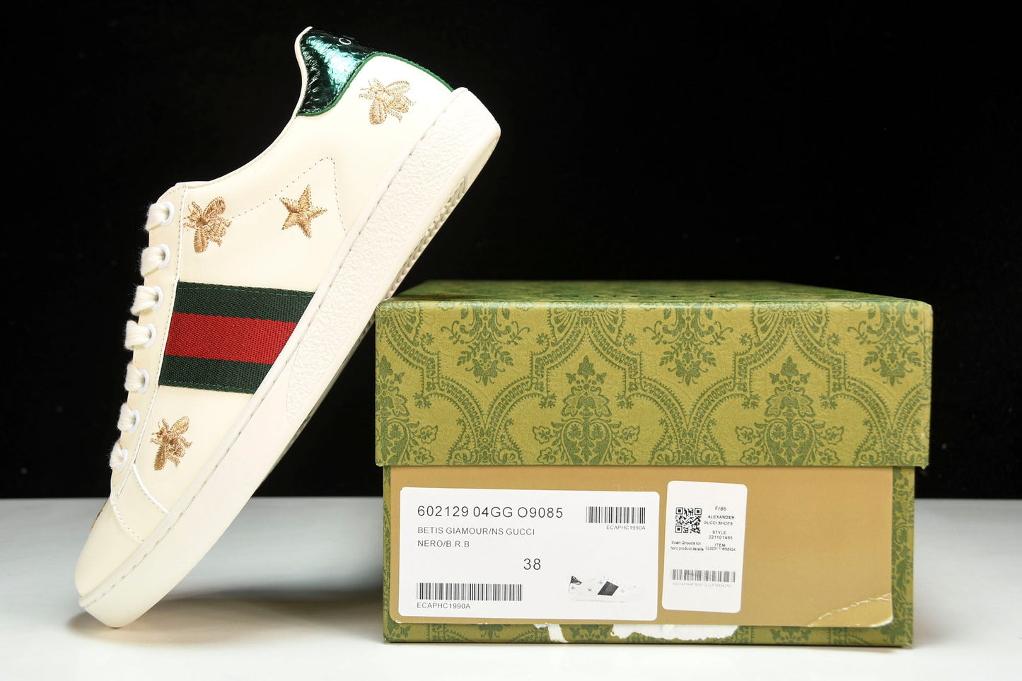 Guссi Ace 'Bees and Stars Green' - UK 7 / US 7.5 / EU 41