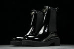 Prada Patent Chelsea Boots 'Black'