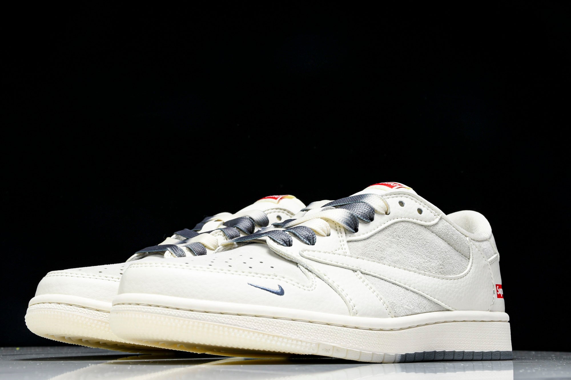 Travis Scott AJ1 Low x Supreme 'White Grey Sole' (Custom)