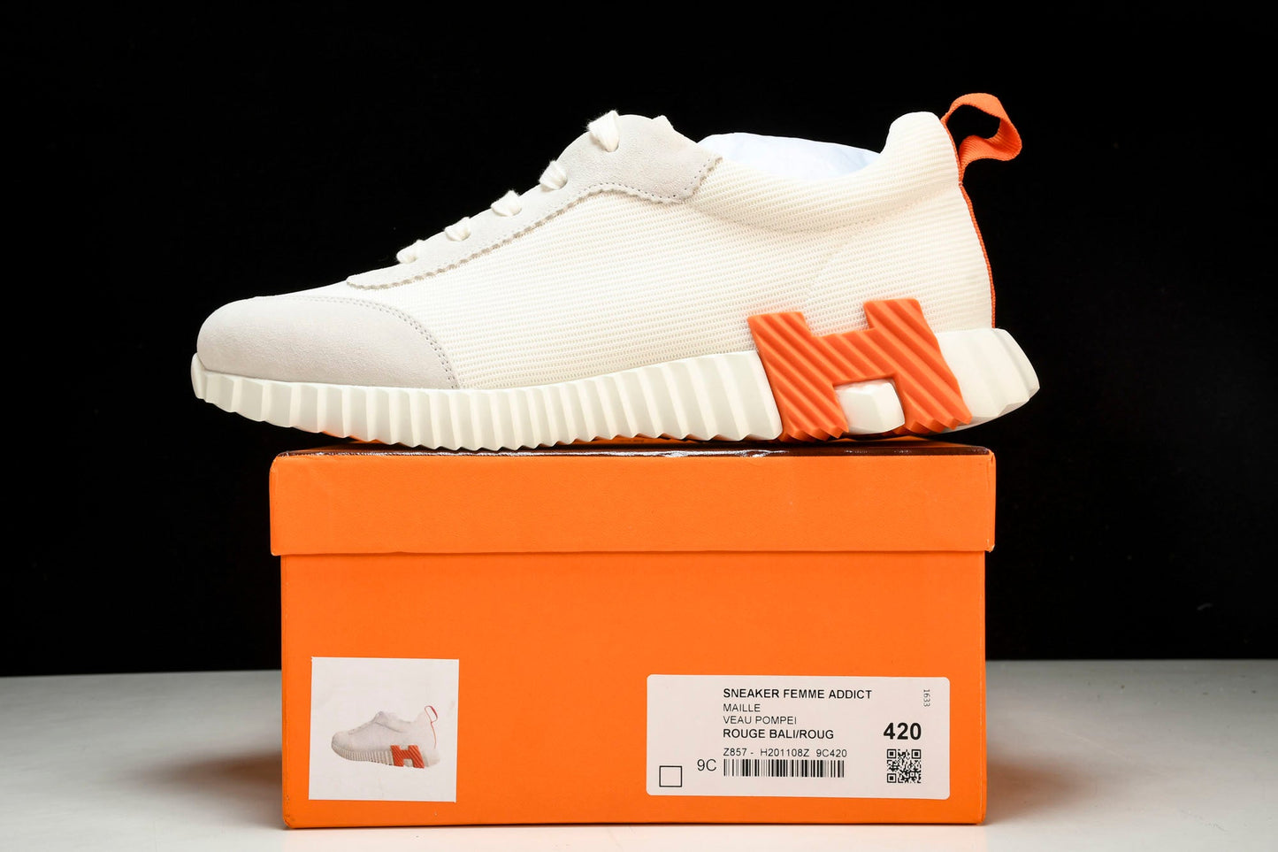 Hermès Bouncing Sneaker 'Blanc Orange'