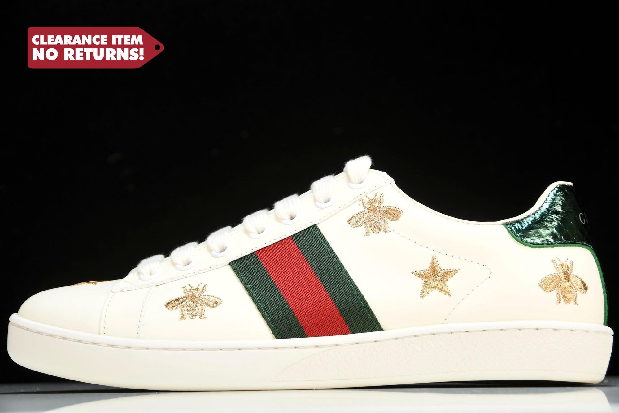 Guссi Ace 'Bees and Stars Green' - UK 7 / US 7.5 / EU 41