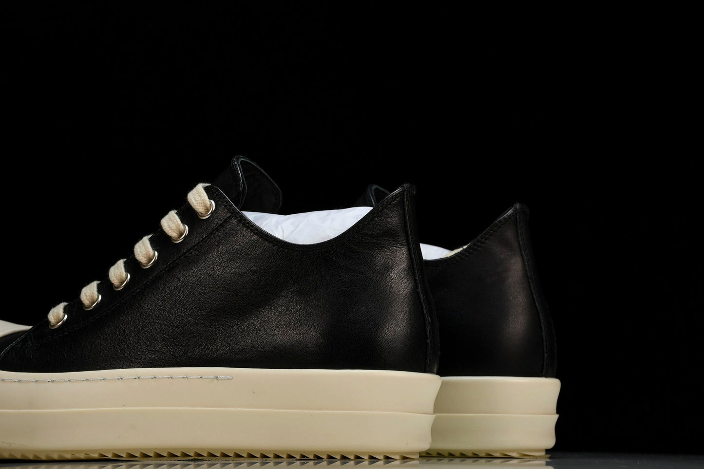 Rick Owens Ramones Low EDFU 'Black Milk' - UK 12 / US 13 / EU 46