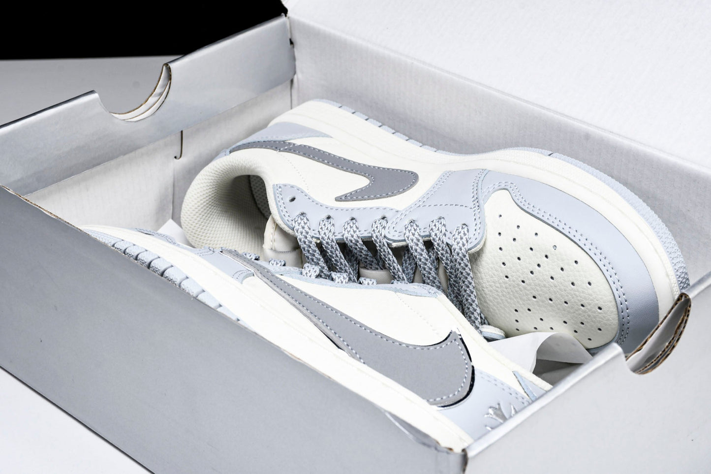Travis Scott AJ1 Retro Low x Chrome Hearts (Custom) - UK 9 / US 10 / EU 44