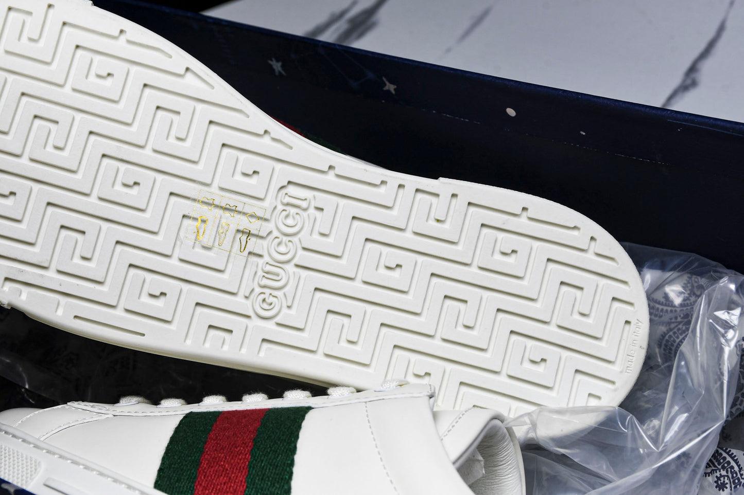 Guссi Ace Web 'White' - (W) UK 4 / (W) US 7 / EU 37