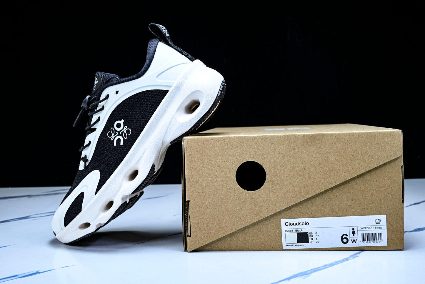 LOEWE × ON Cloudsolo 'White Black'