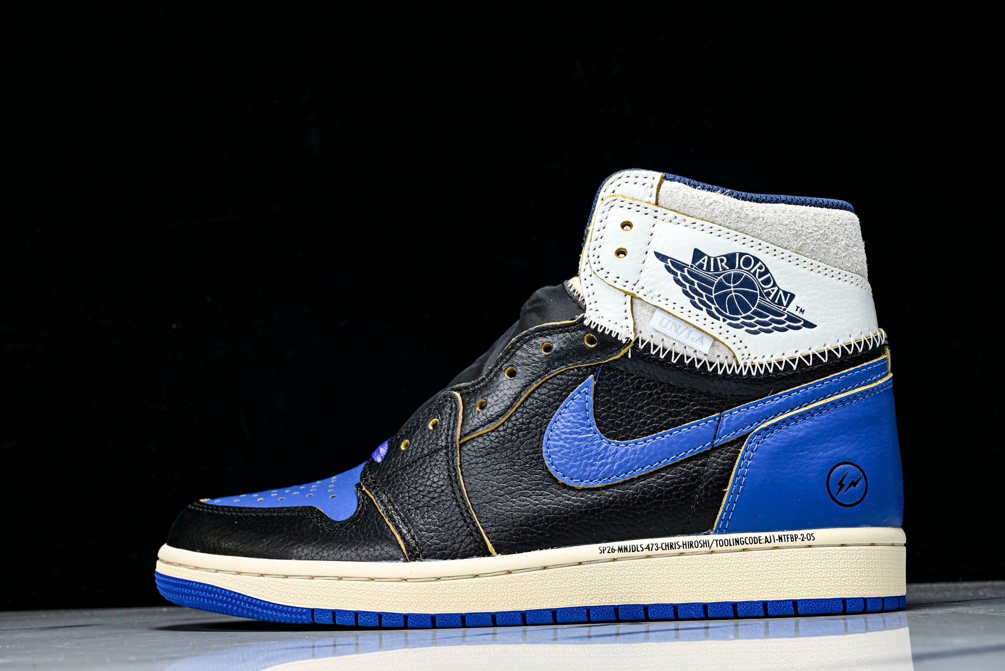 Union LA x Fragment x AJ1 Retro High 'Black Sport Royal'