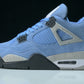AJ4 Retro 'University Blue' - UK W 3 (M 3.5) / US W 5.5 (M 4) / EU 36