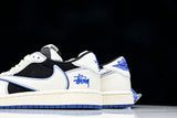 Travis Scott AJ1 Low x Stussy 'Black White Blue' (Custom)