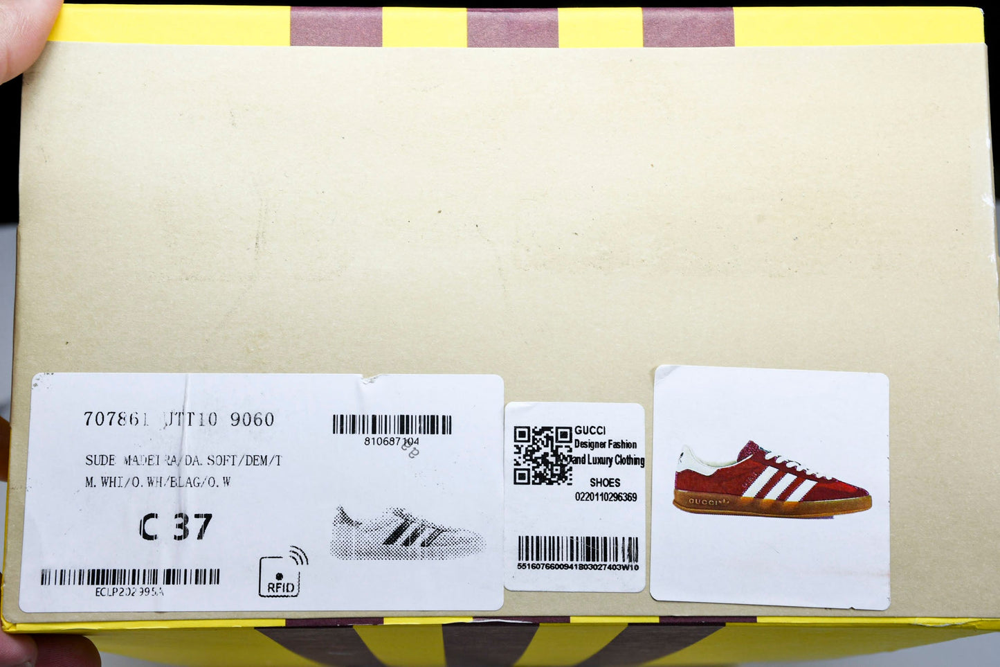 Guссi x Gazelle 'Red Velvet' - UK 9 / US 9.5 / EU 43