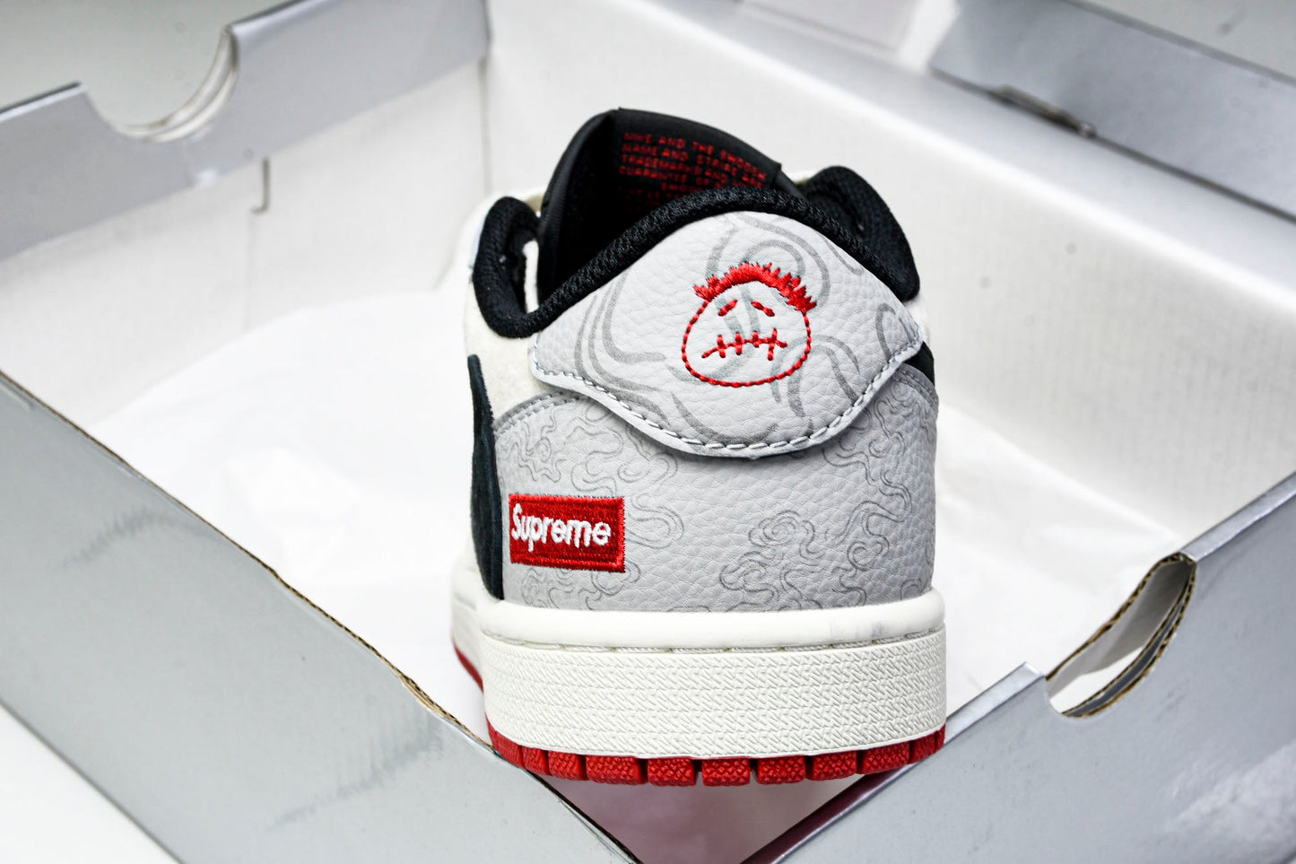 Travis Scott AJ1 Low x Year of The Snake x Supreme 'Grey Black' (Custom)